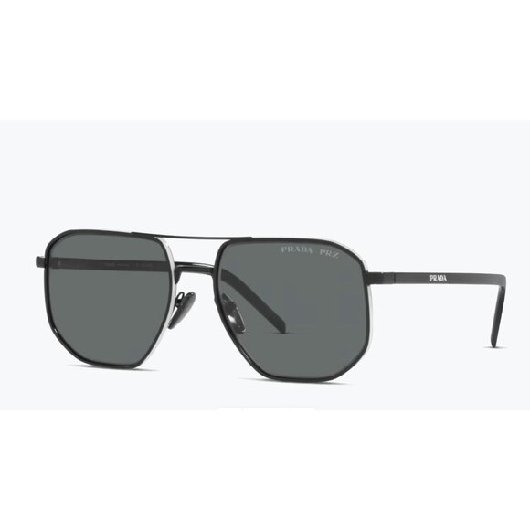 NWOT Prada Sunglasses Aviator PR 59YS in Black - Picture 2 of 5